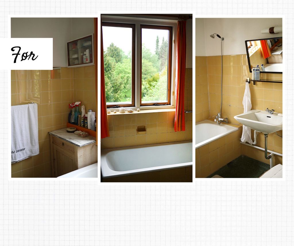 FØR: Det kjedelige og gamle badet ble noe helt annet etter oppussingen.. FOTO: Tia Borgsmidt
